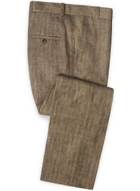 Italian Veneto Herringbone Linen Pants