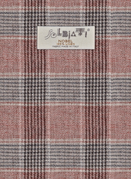Solbiati Wine Checks Linen Jacket