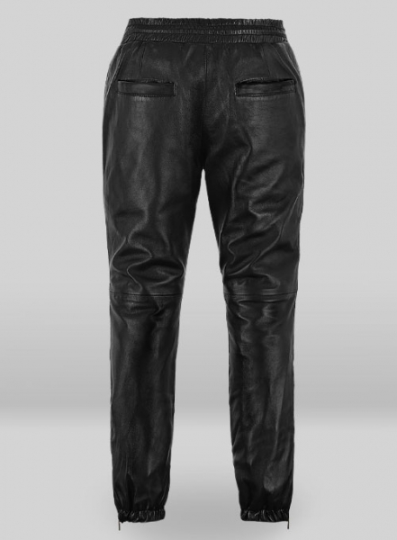 Angelina Jolie Leather Joggers
