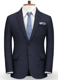 Birdseye Wool Blue Jacket