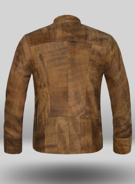 Abstract Brown Leather Cycle Jacket #3