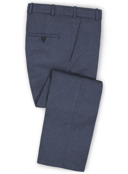 Reda Steel Blue Pure Wool Pants