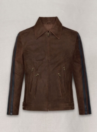 Vintage Brown Grain Robert Pattinson Leather Jacket #2 Vintage Brown Grain Robert Pattinson Leather Jacket #2
