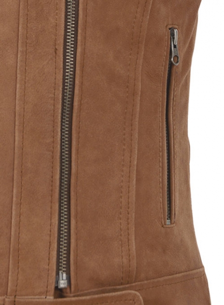 Light Vintage Tan Hide Leather Jacket # 220