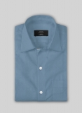 Azure Blue Stretch Poplene Shirt