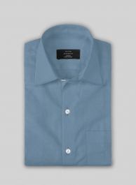 Azure Blue Stretch Poplene Shirt