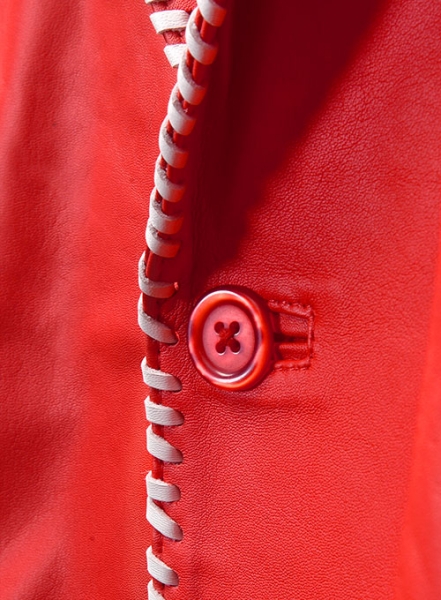 White Striped Red Medieval Blazer