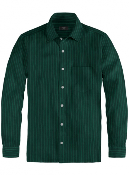 Imperia Green Stripes Shirt - Full Sleeves