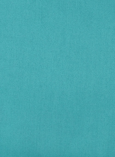 Teal Blue Stretch Satin Cotton Suit