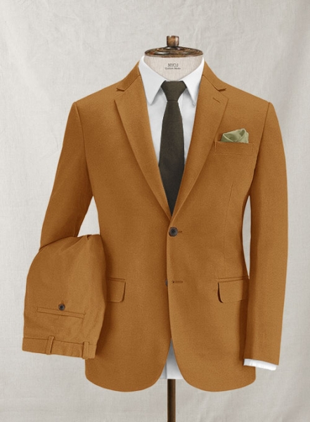 Italian Vivid Tan Cotton Suit