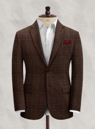 Italian Fulvia Brown Checks Tweed Jacket