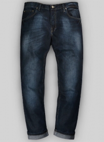 Melange Luxurious Deep Dark Blue Jeans - Indigo Wash