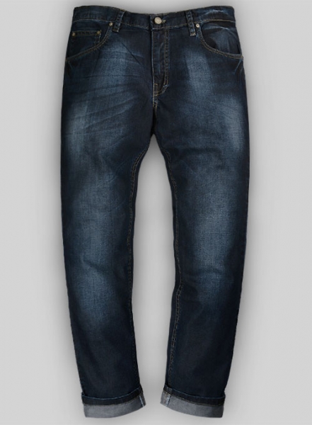 Melange Luxurious Deep Dark Blue Jeans - Indigo Wash