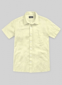 Washed Naples Yellow Cotton Linen Shirt