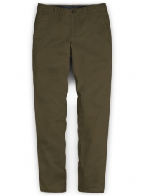 Dark Olive Stretch Chino Pants
