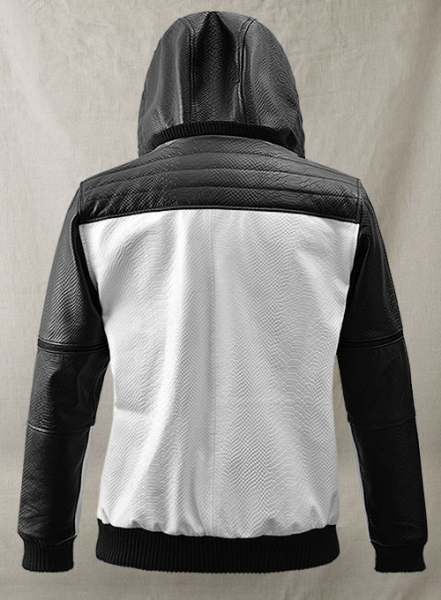Black Python Tornado Convertible Leather Jacket
