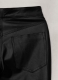 Black Stretch Cowboy Lace Up Leather Pants