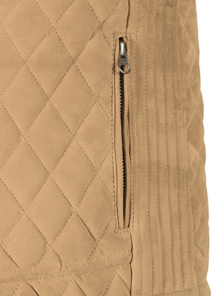 Latte Beige Suede Leather Vest # 324