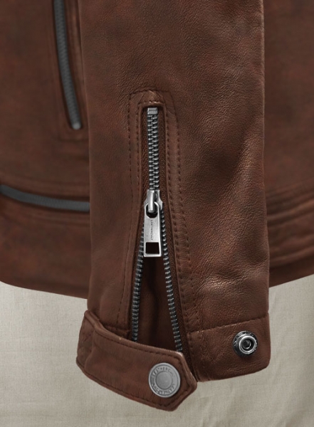 Ironwood Spanish Brown Biker Leather Jacket