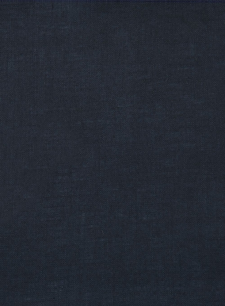 European Dark Blue Linen Shirt - Half Sleeves