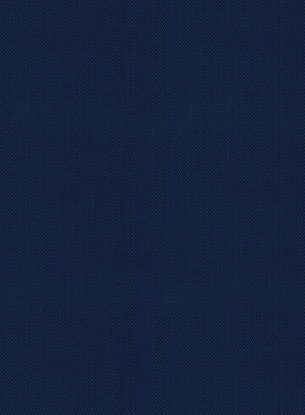 Royal Blue Herringbone Cotton Shirt