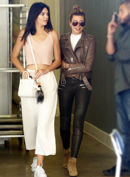 Hailey Baldwin Bieber Leather Pants