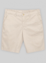 Beige Stretch Chino Shorts
