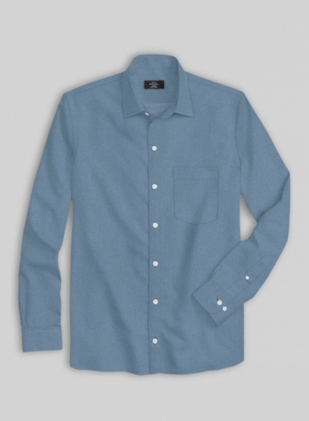 Azure Blue Stretch Poplene Shirt