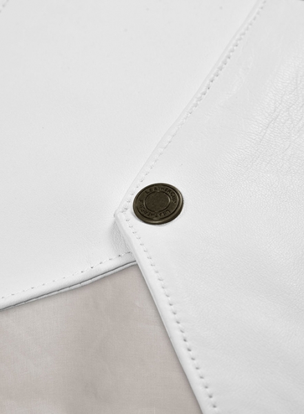 White Leather Vest # 306