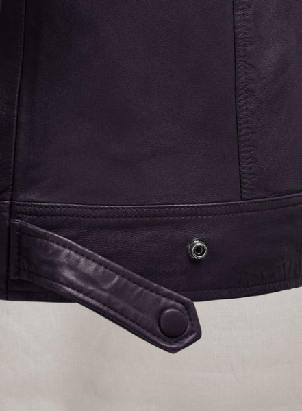 Ironwood Purple Biker Leather Jacket
