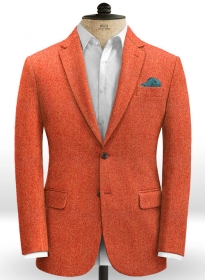 Italian Wide Herringbone Fire Tweed Jacket