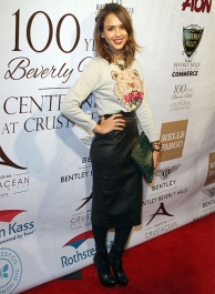 Jessica Alba Leather Skirt Jessica Alba Leather Skirt