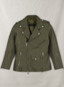 Basicallo Green Rihanna Leather Jacket #1