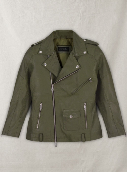 Basicallo Green Rihanna Leather Jacket #1