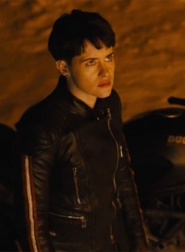 Claire Foy The Girl in the Spider\'s Web Leather Jacket #2