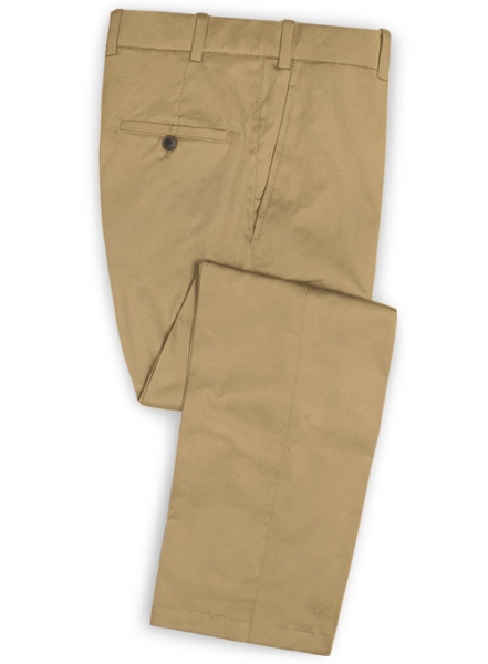 Khaki Twill Stretch Chino Suit
