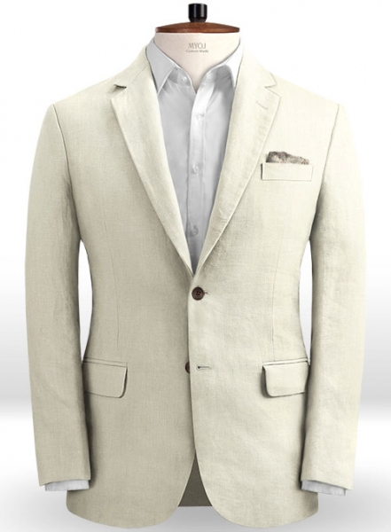 Pure Light Beige Linen Jacket