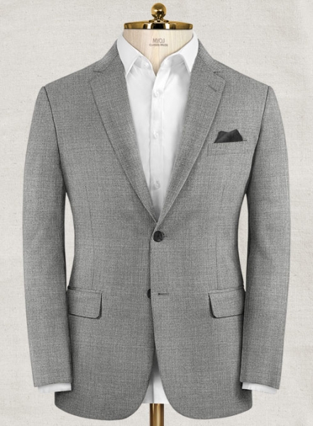 Stretch Mid Gray Wool Jacket
