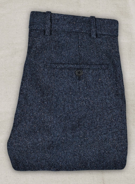 Royal Blue Flecks Donegal Tweed Pants