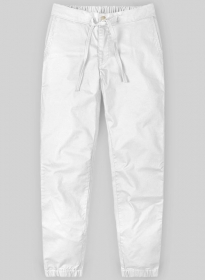 Lounge Style Summer Weight White Chinos