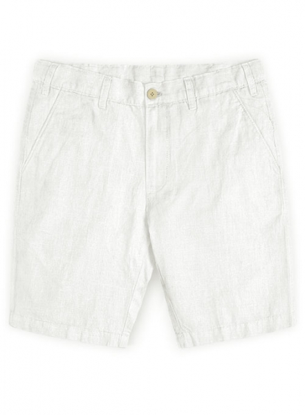 Safari Ivory Cotton Linen Shorts