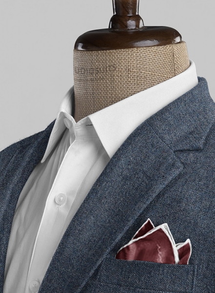 Vintage Herringbone Blue Tweed Jacket