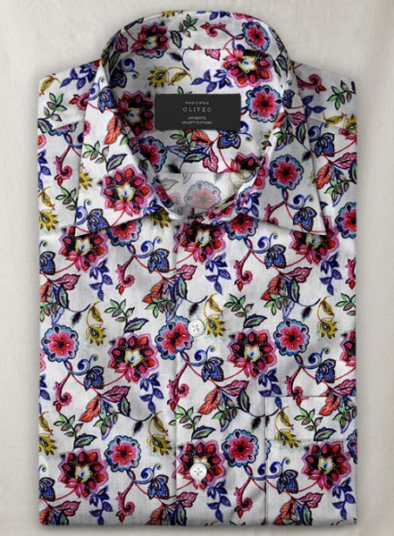 Italian Linen Olivez Shirt - Half Sleeves