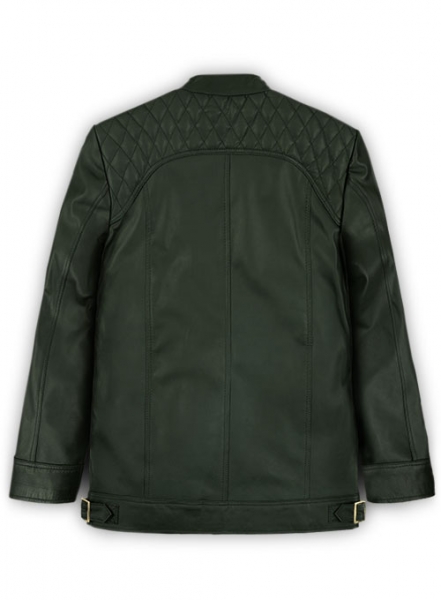 Soft Deep Olive Leather Jacket # 653