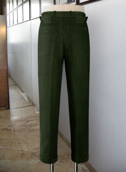 Olive Green Colonel Corduroy Trousers