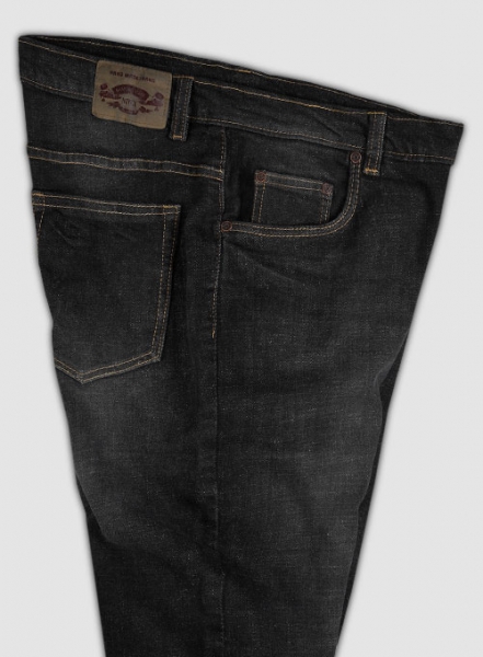 Logan Black Stretch Hard Wash Whisker Jeans