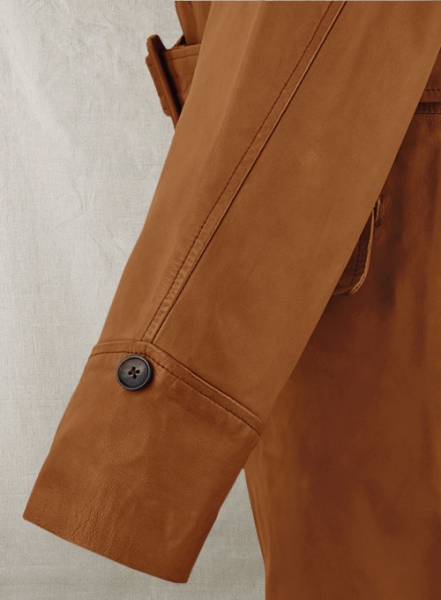 Brown Brad Pitt Legends of the Fall Leather Trench Coat