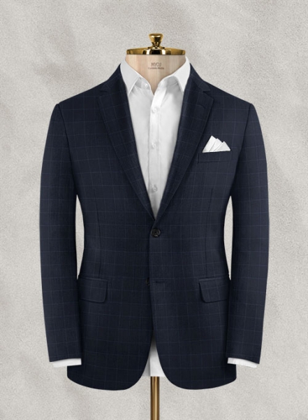 Stretch Boxer Blue Wool Jacket