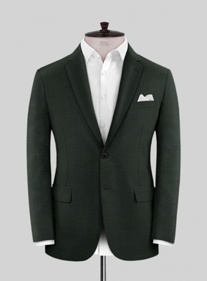 Scabal Dark Green Wool Jacket
