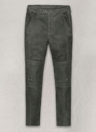 Vintage Italian Olive Leather Biker Jeans - Style #505 Vintage Italian Olive Leather Biker Jeans - Style #505